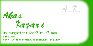 akos kazari business card